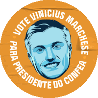 a sticker that says vote vinicius marchese para presidente do confea