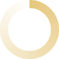 a white circle with a yellow stripe on the bottom of it