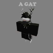 a roblox character with antlers and the name a cat on the bottom