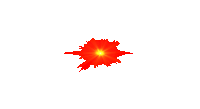 a red star with a yellow center is shining on a white background