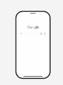 a phone with the google search bar on it