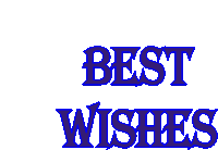 a white background with blue letters that say best wishes