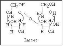 a diagram of the chemical structure of lactose , a chemical compound .