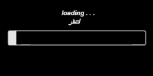 a loading bar is shown on a black screen