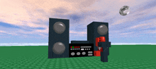 a computer generated image of a speaker and a control panel