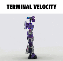 a picture of a robot with the words terminal velocity on the bottom