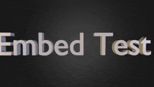 embed test is displayed on a dark background