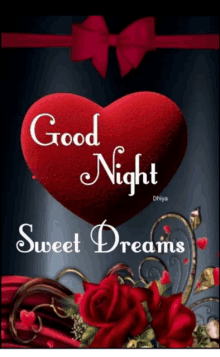 a picture of a heart with the words good night sweet dreams