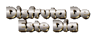 a silver and gold sign that says disfruta de este dia on a white background