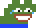 a pixel art of a frog with tears coming out of its eyes and a smile on its face .