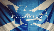 a flag that says happy st andrew 's day