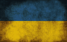 a blue and yellow flag with a grunge background