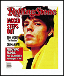 the cover of a rolling stone magazine with a man on it