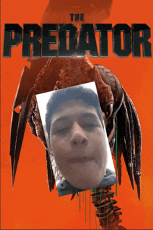 a movie poster for the predator with a picture of a man on it