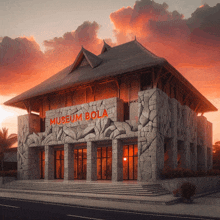 a large stone building with the word museum on it