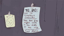 a hand is holding a piece of paper that says " to do " on it