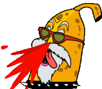 a cartoon drawing of a banana wearing sunglasses and a beard