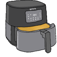 a drawing of an air fryer that says " batata " on it