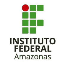 the logo for instituto federal amazonas is green and red with a red circle in the center .