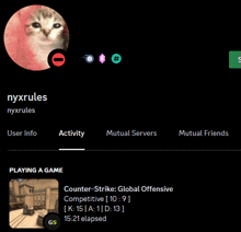 a screenshot of nyxrules playing a game on counter-strike global offensive