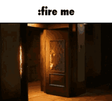 a picture of a fireplace with the words fire me below it