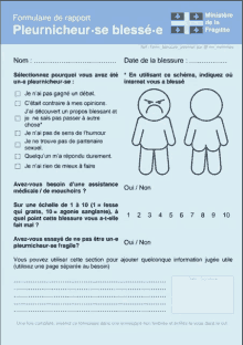 a form in french that says formulaire de rapport