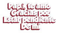 papa te amo gracias por estar pendiente de mi is written in red and white