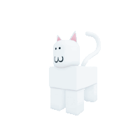 a white cat with the number 3 on its face and tail