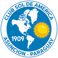 a blue logo for club sol de america asuncion paraguay