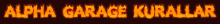 the word alpha is on fire on a black background