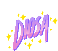 diosa is written in purple with yellow stars around it