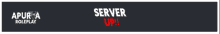 a banner that says server up in white letters