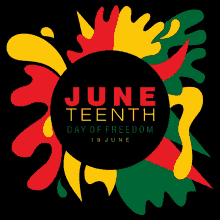 a poster that says june tenth day of freedom on it