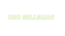 a green and white logo for dhc sellsman is on a white background