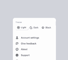 a screenshot of a phone 's home screen shows a dark theme