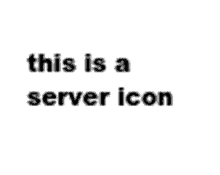 a picture of a server icon that says `` this is a server icon '' .