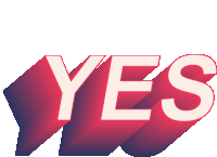 the word yes is on a white background