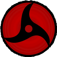 a red circle with a black arrow in the middle