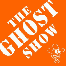 a logo for the ghost show with a skull and cowboy hat