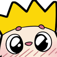 a cartoon drawing of a person with a crown on their head