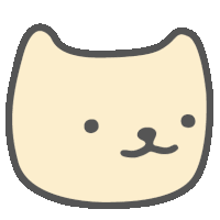 a cartoon drawing of a cat 's face with a black nose