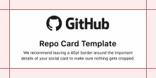 a github repo card template is shown on a pink background