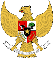 a drawing of an eagle with the words bhinneka tunggal ika written below it