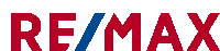 a red white and blue logo for re/max