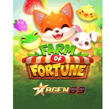 a game called farm of fortune with a fox frog and bunny