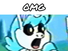 a cartoon character with a surprised look on his face and the word omb below him