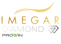 a logo for imegar diamond prowin with a diamond on it