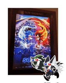 a movie poster for sonic the hedgehog is displayed