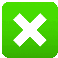 a green square with a white cross in the middle