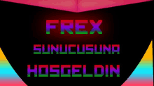 the word frex is on a black background